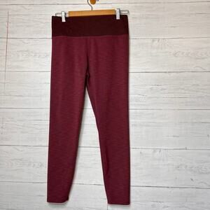 Vuori Leggings Womens Size M/L Burgundy & Red Lux Rib Studio High Rise